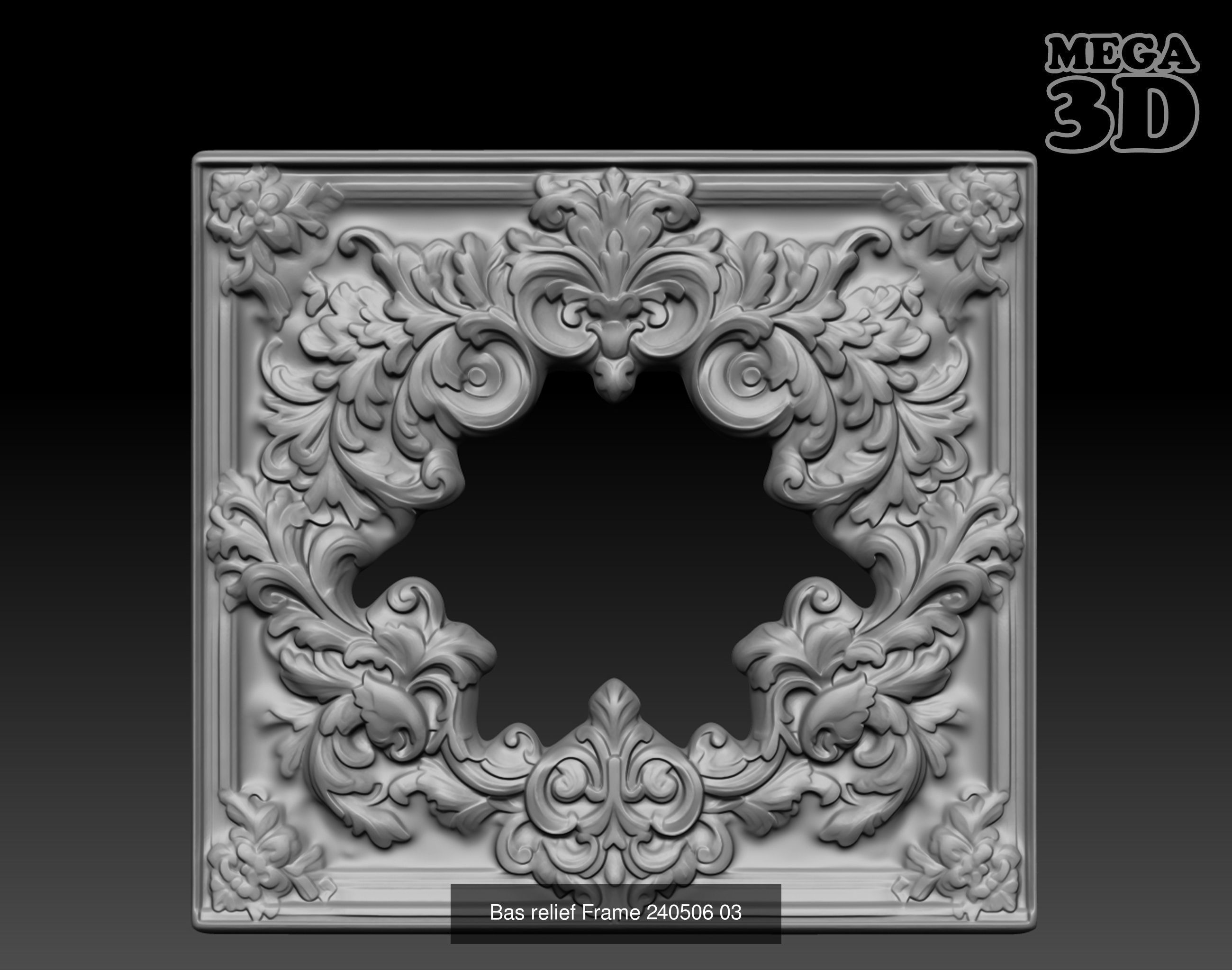Bas relief Frame Pack 240506  3D Model Collection_17