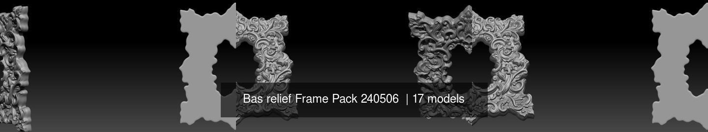 Bas relief Frame Pack 240506  3D Model Collection_2