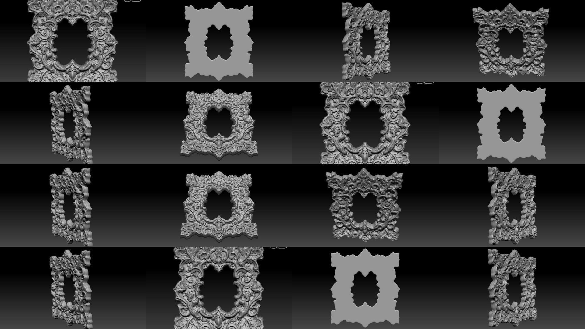 Bas relief Frame Pack 240506  3D Model Collection_1
