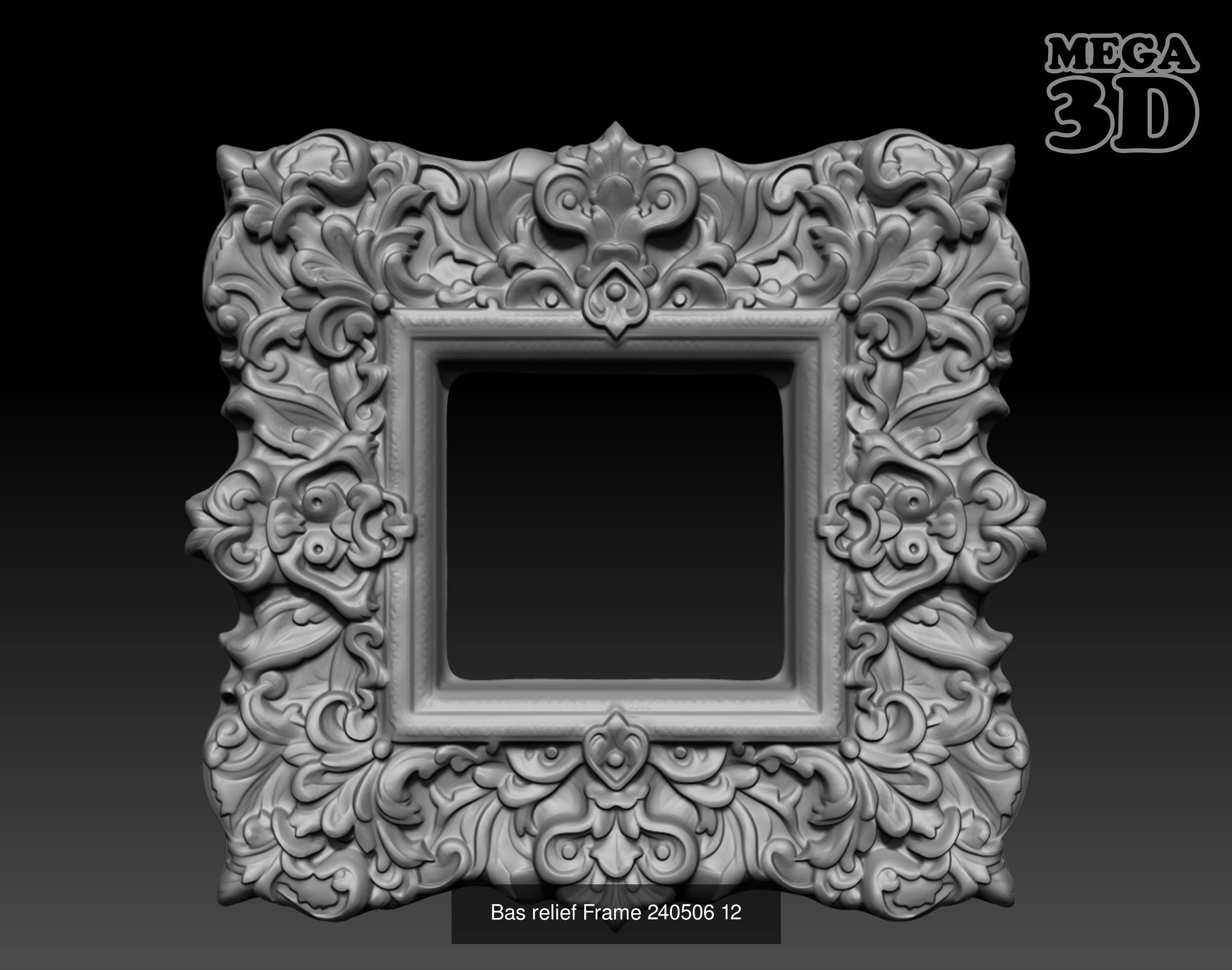 Bas relief Frame Pack 240506  3D Model Collection_8