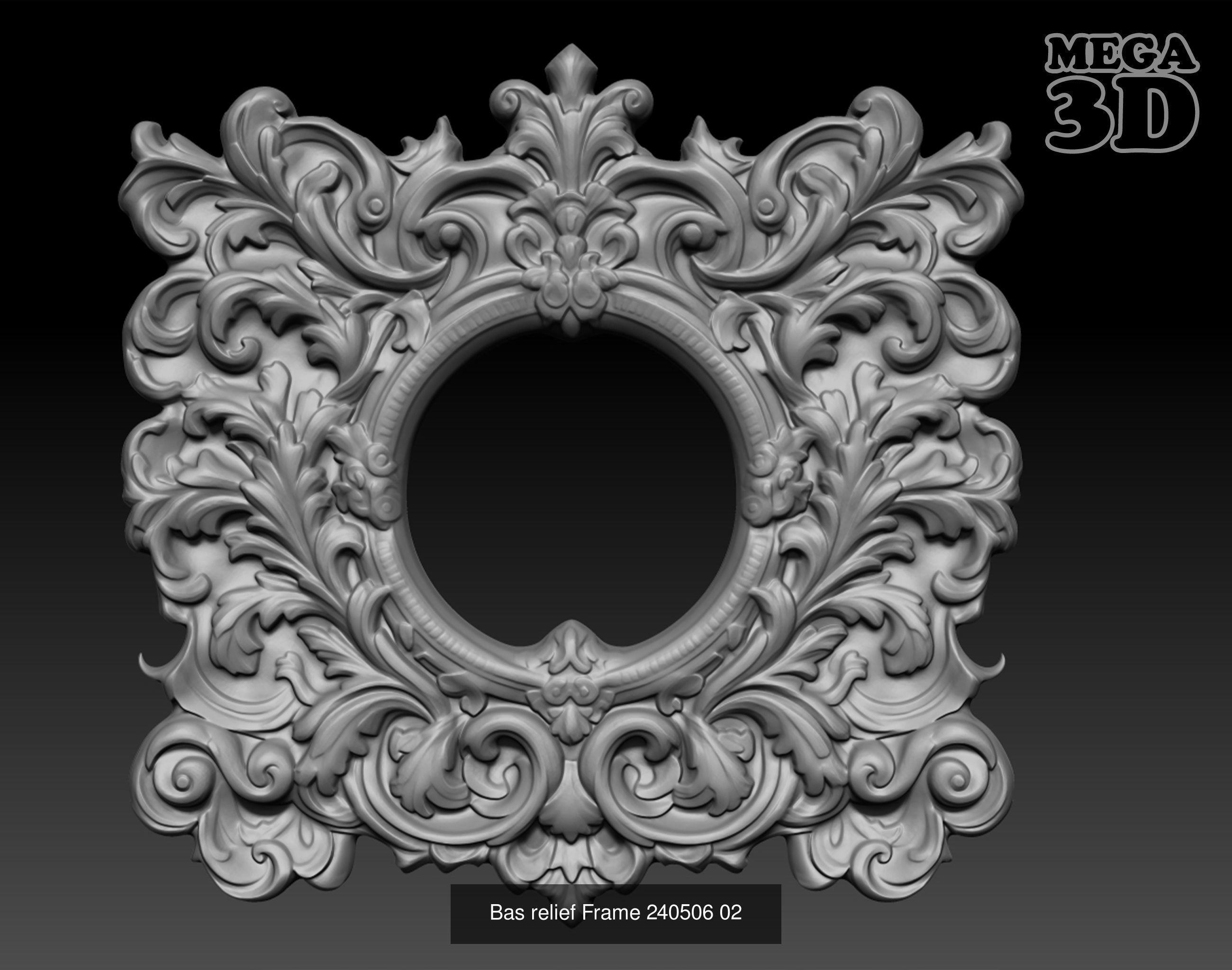 Bas relief Frame Pack 240506  3D Model Collection_18