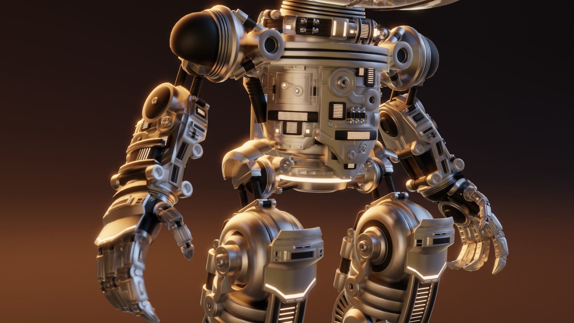 Tiny Robot Free 3D model_9
