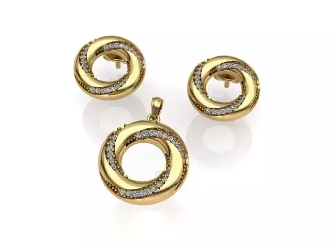 circle with diamond mini set 