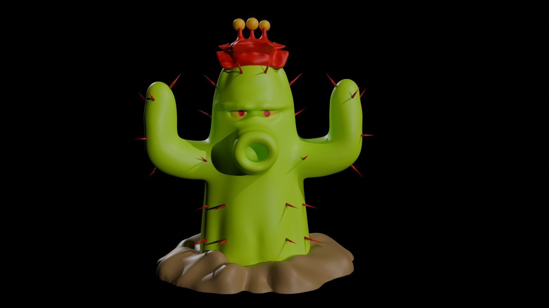 cactus 3D print model_3