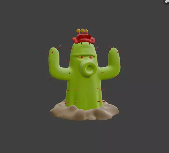 cactus 3D print model_0