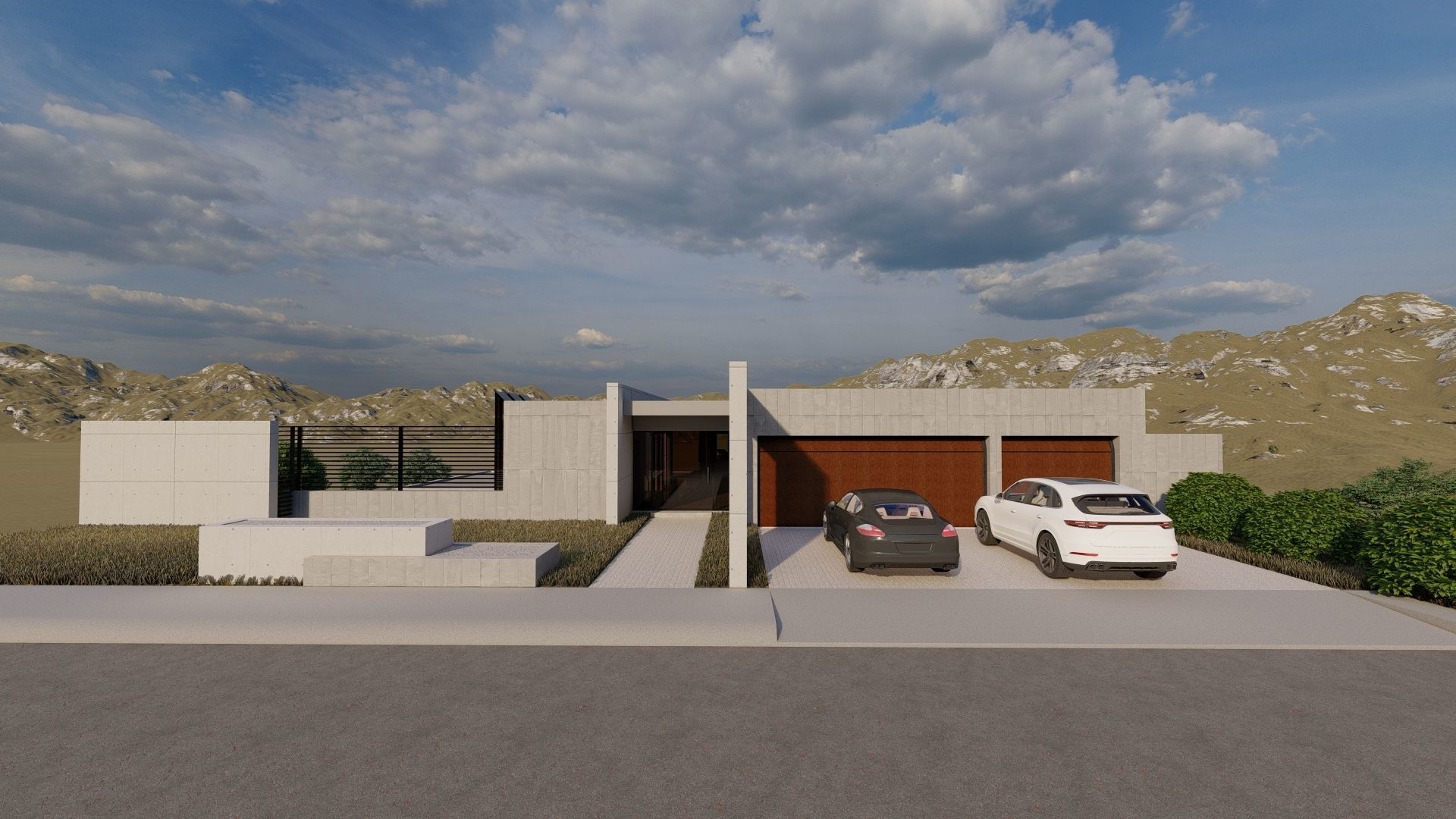 Casa Scene-villa-modern house 3D model_5