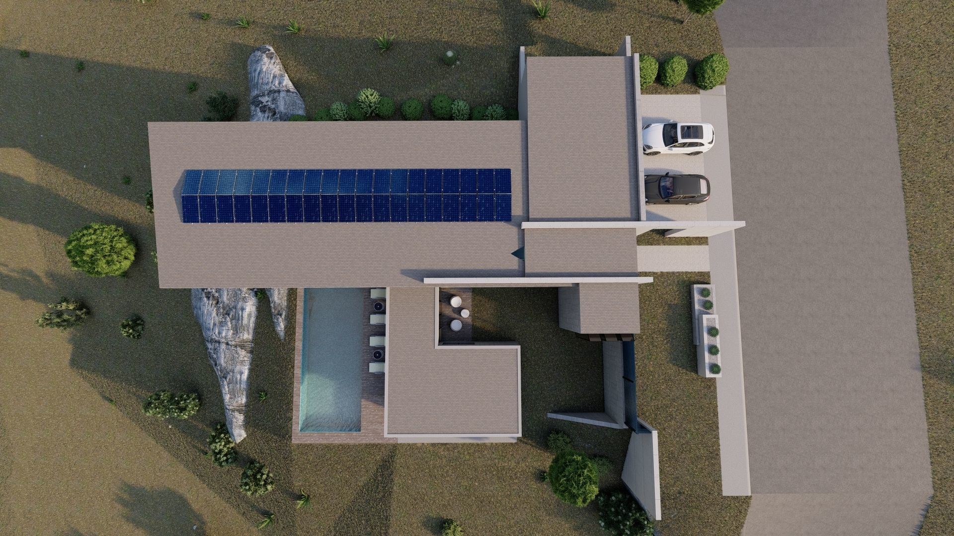 Casa Scene-villa-modern house 3D model_14