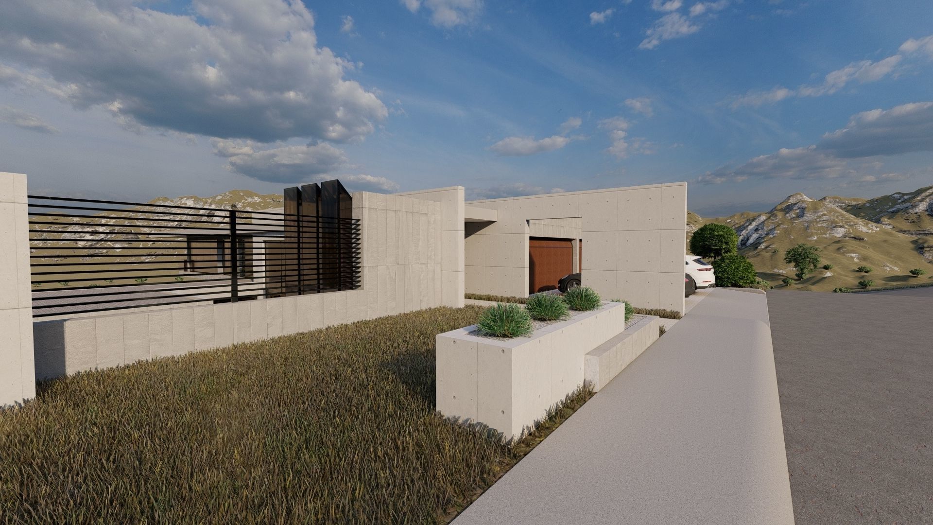 Casa Scene-villa-modern house 3D model_13