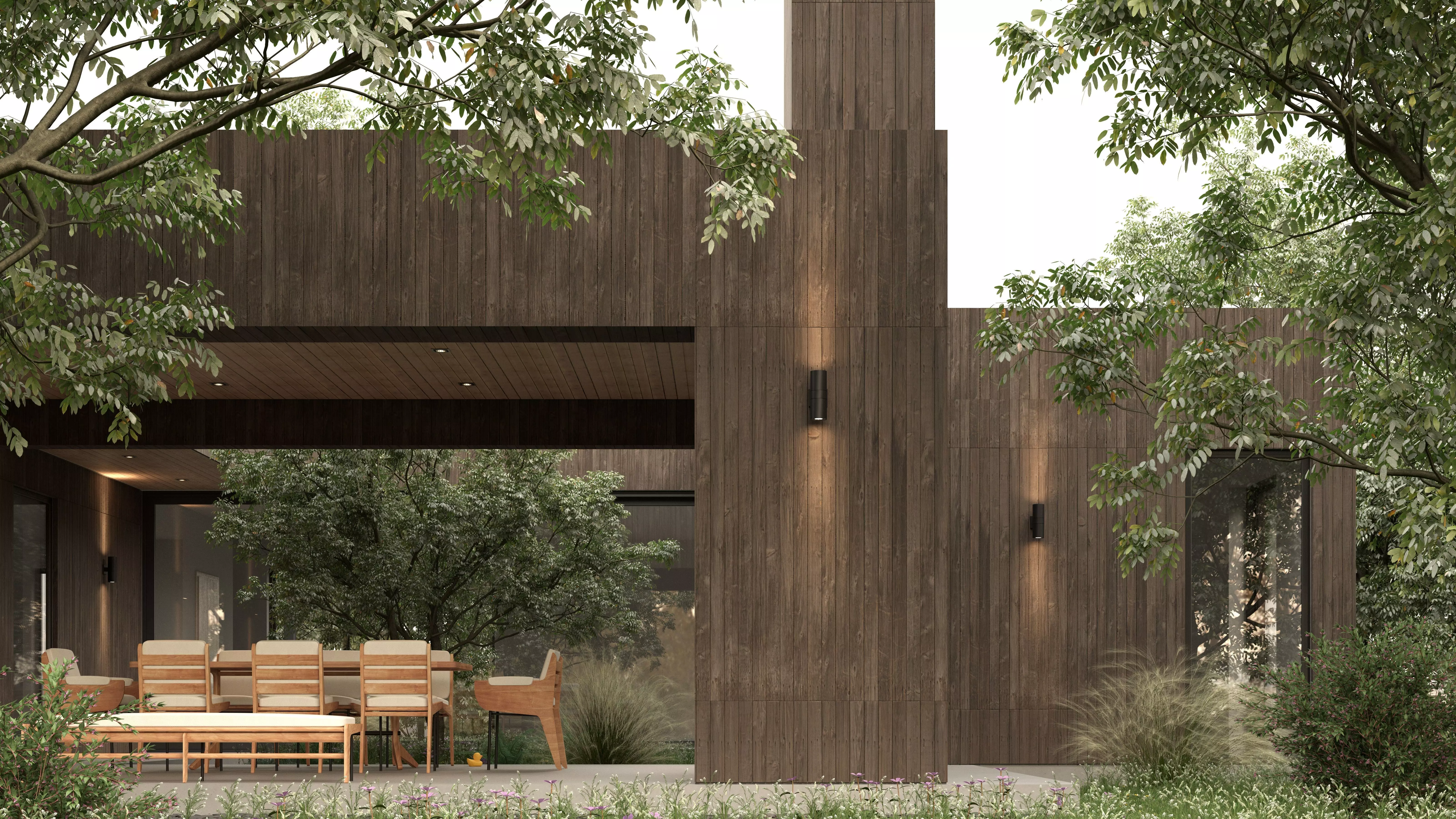 A villa In the forest 3D model_0