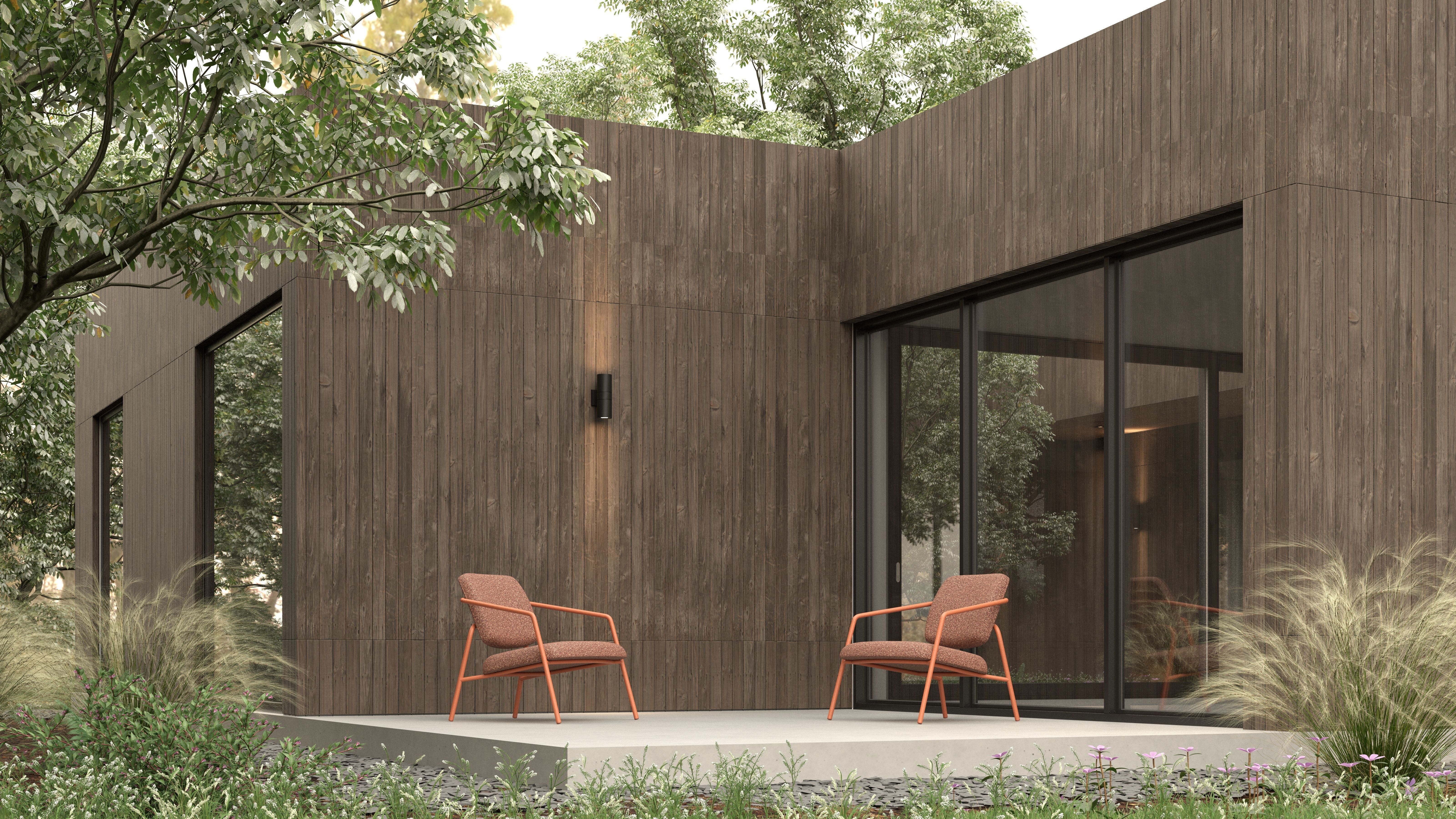 A villa In the forest 3D model_2