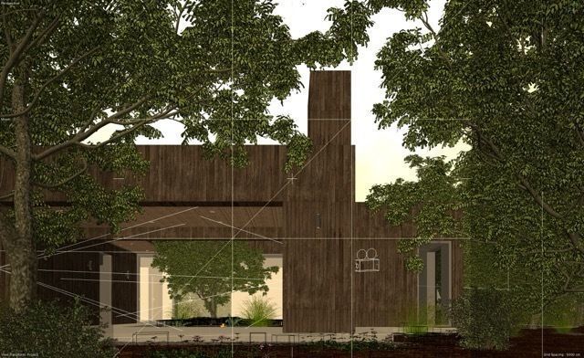 A villa In the forest 3D model_4