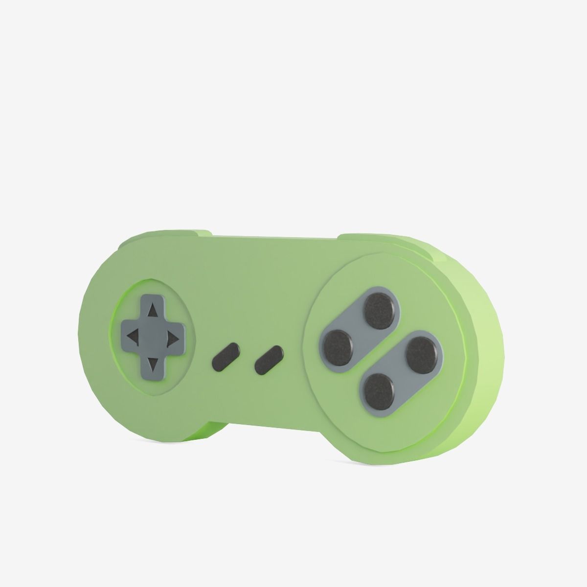 Classic Game Controller 04  Low-poly 3D model_3