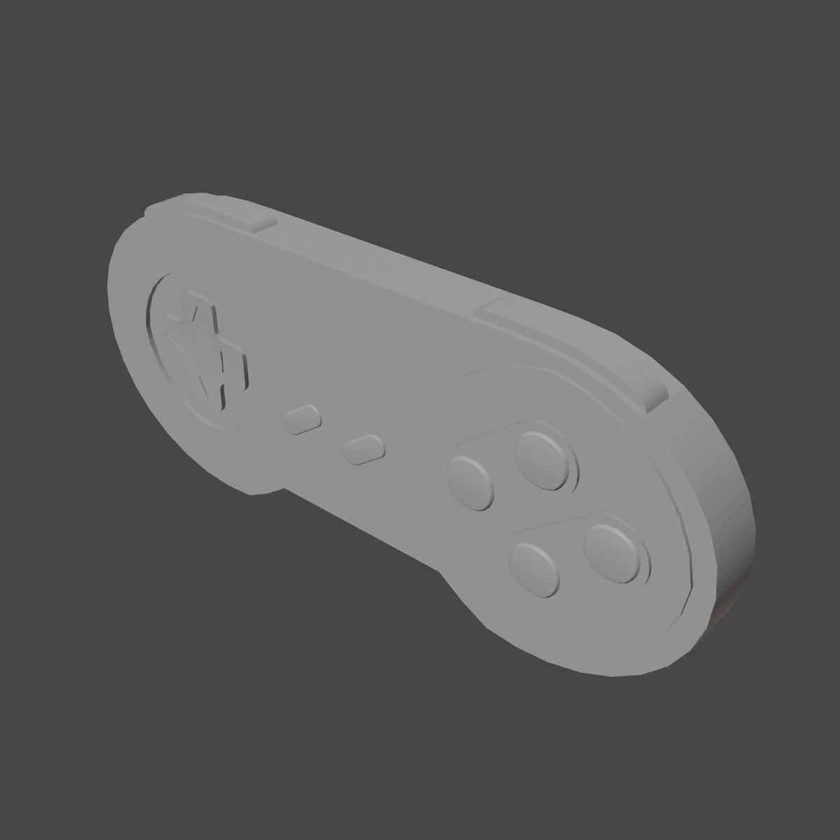 Classic Game Controller 04  Low-poly 3D model_10