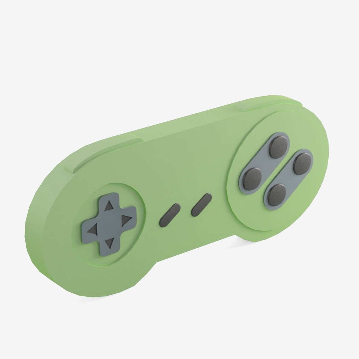 Classic Game Controller 04  Low-poly 3D model_5
