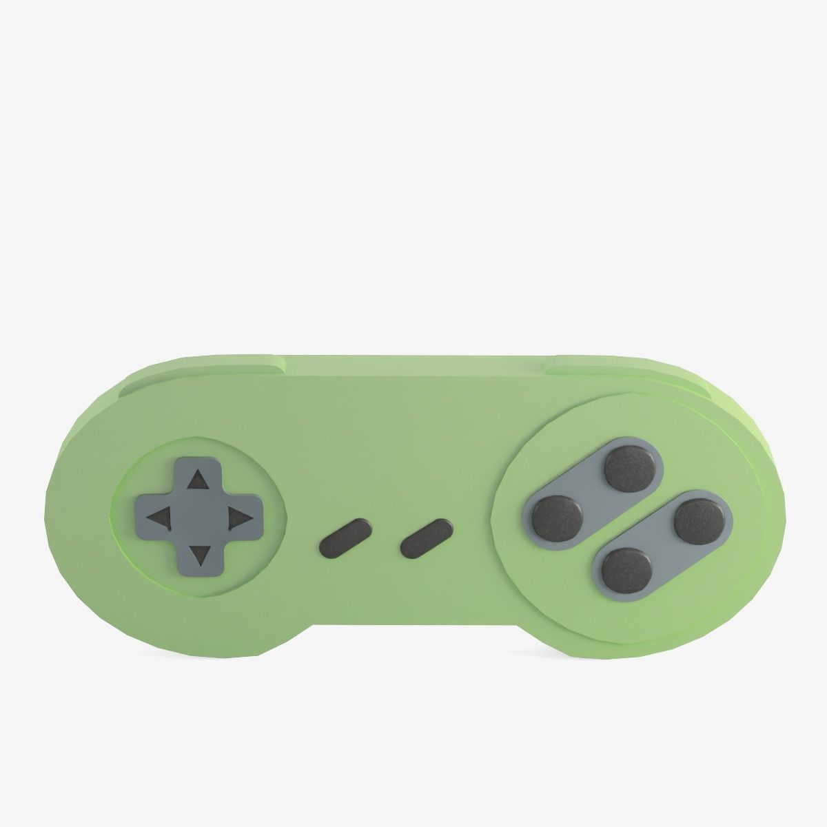 Classic Game Controller 04  Low-poly 3D model_4