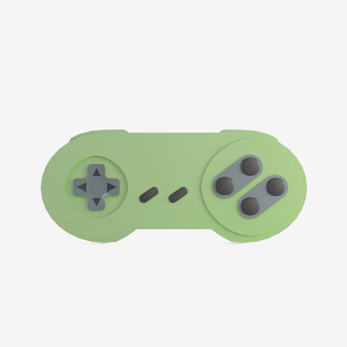 Classic Game Controller 04  Low-poly 3D model_1