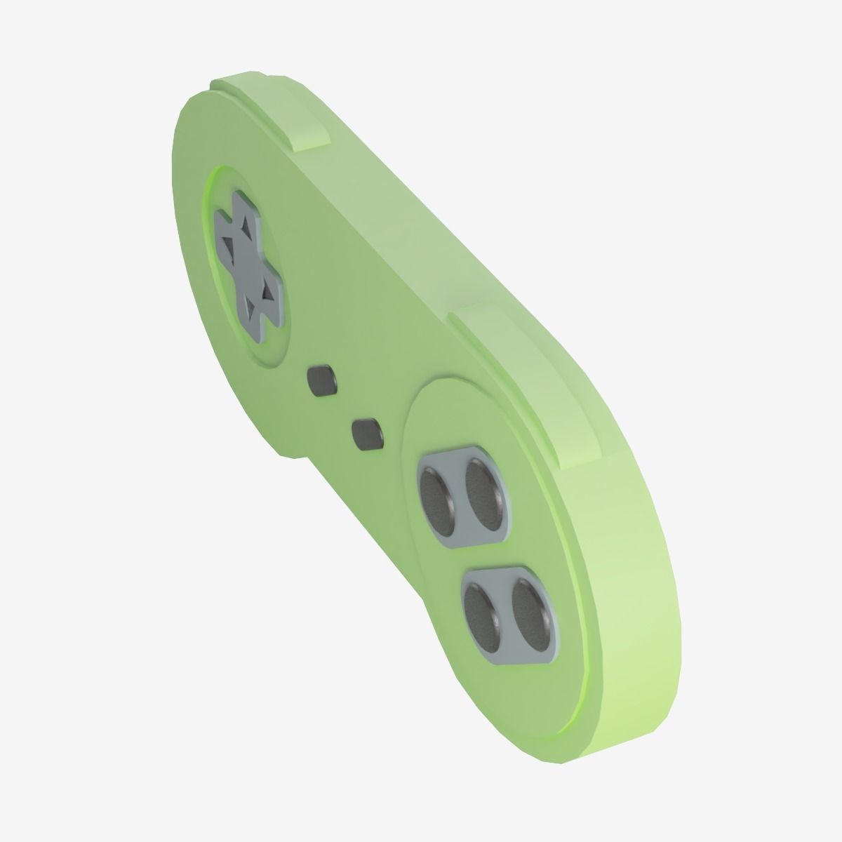 Classic Game Controller 04  Low-poly 3D model_7