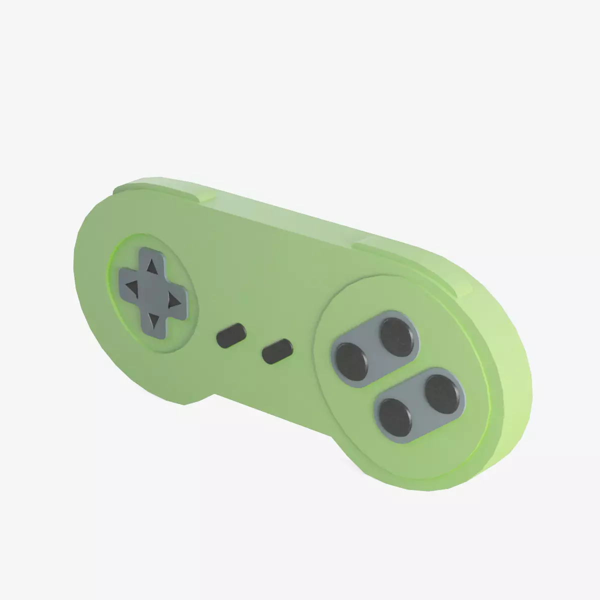 Classic Game Controller 04  Low-poly 3D model_0