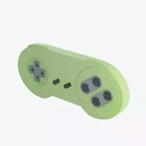 Classic Game Controller 04  Low-poly 3D model