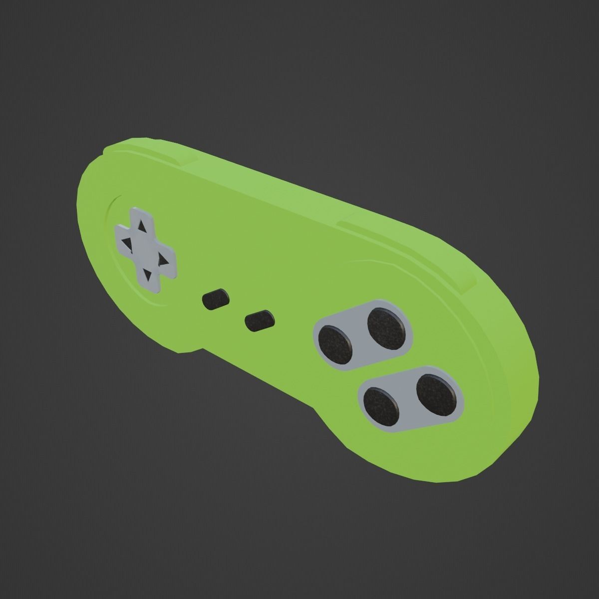 Classic Game Controller 04  Low-poly 3D model_8