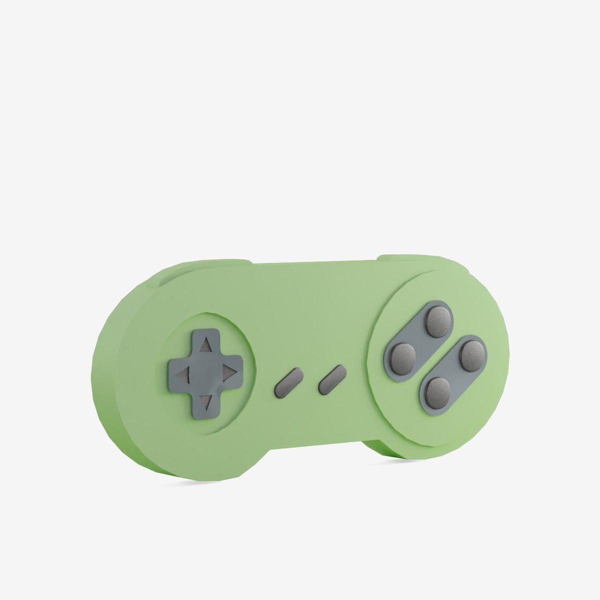 Classic Game Controller 04  Low-poly 3D model_2