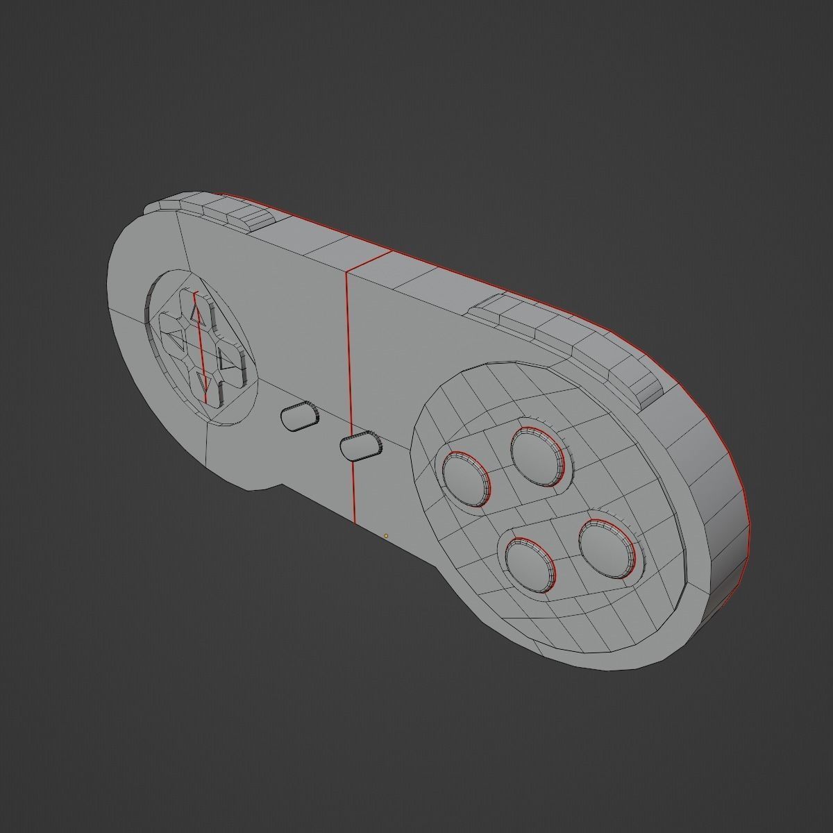 Classic Game Controller 04  Low-poly 3D model_11