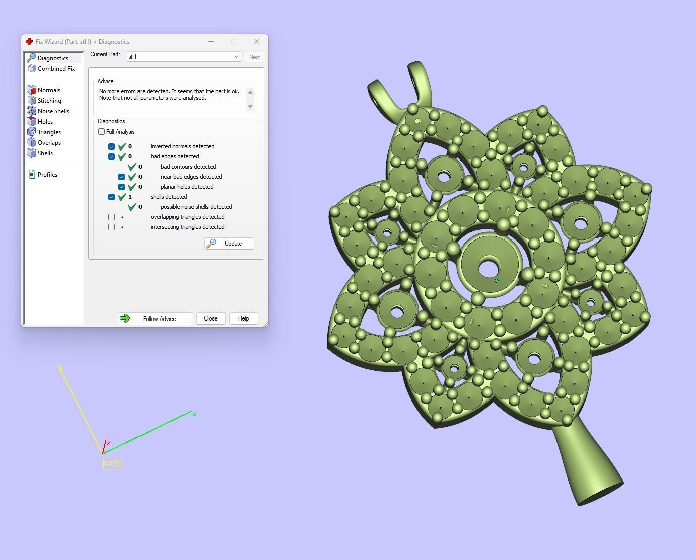 Flower Pendant  3D print model_16