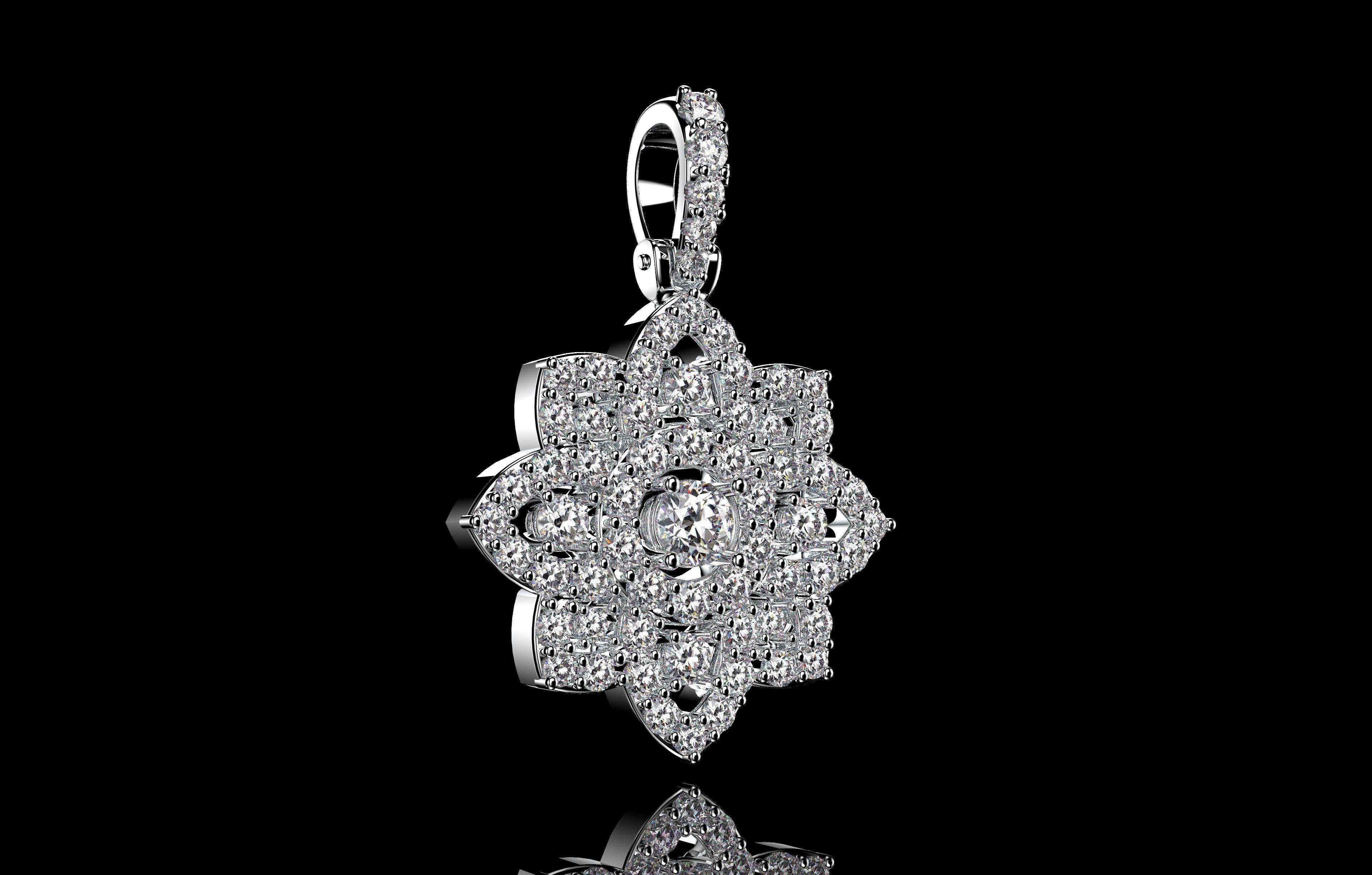 Flower Pendant  3D print model_2