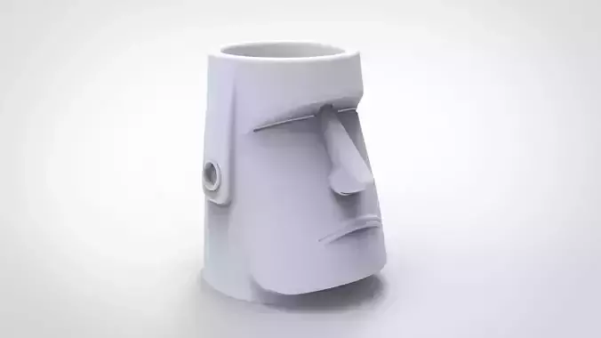 Moai pattern Vase