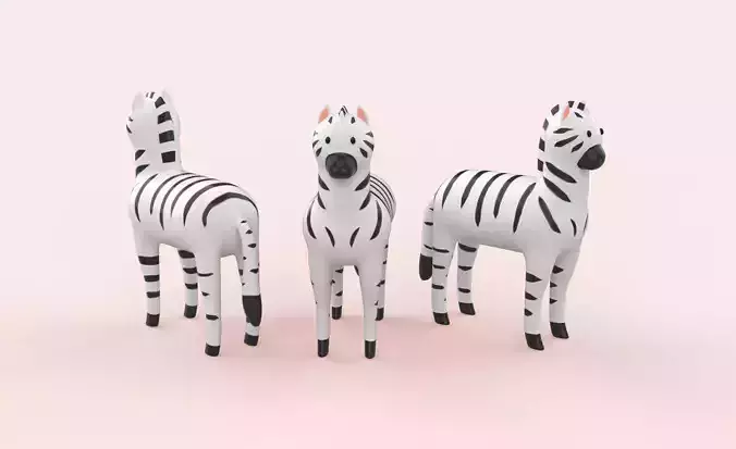Cartoon Zebra Animal Style Cute