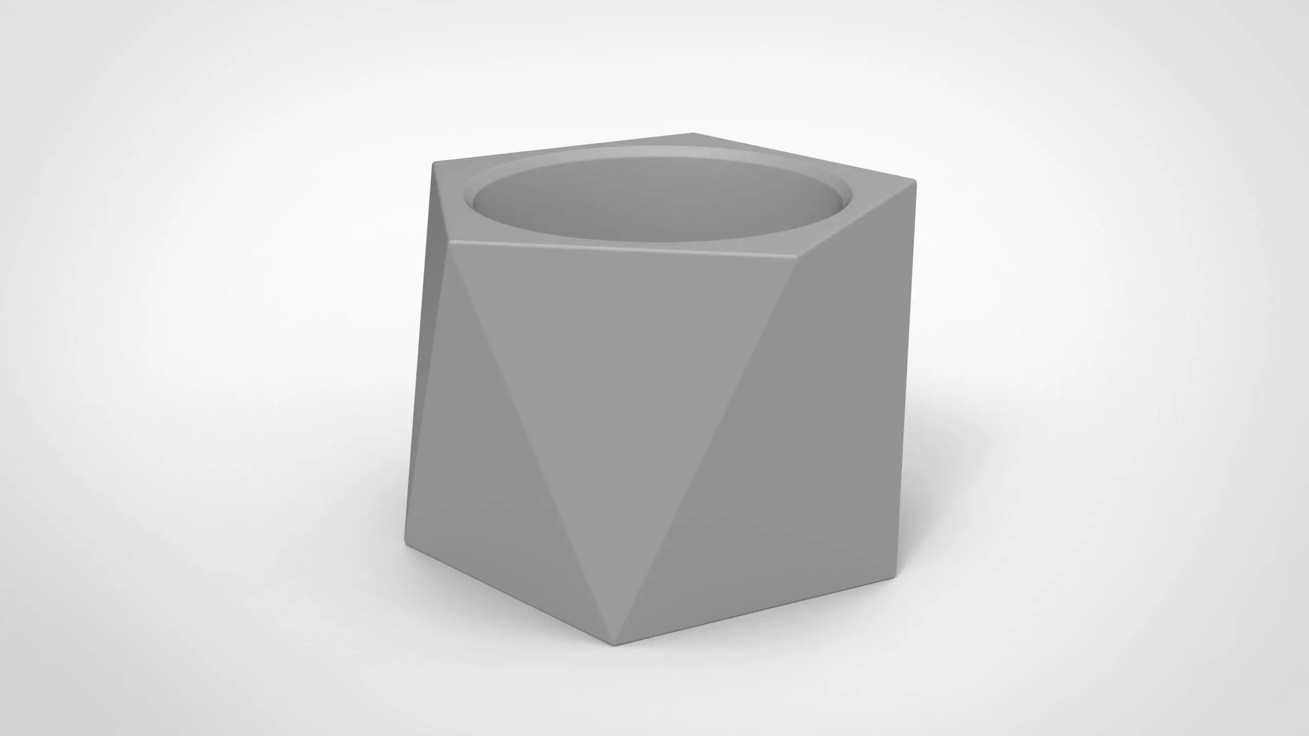 triangle shape vase 3D print model