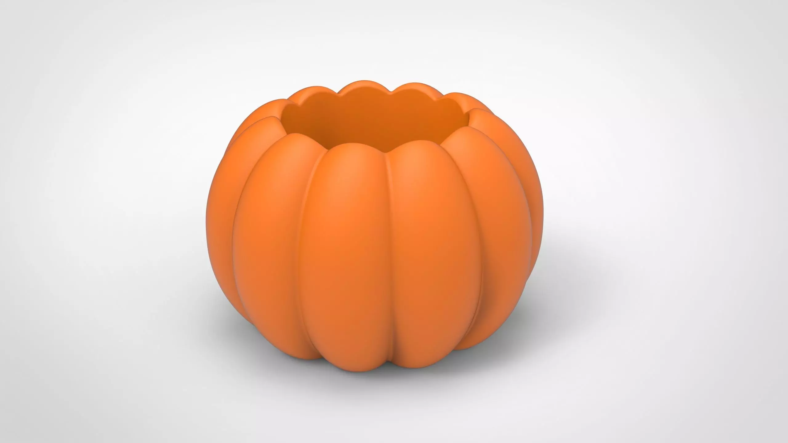 pumpkin pattern vase 3D print model_0
