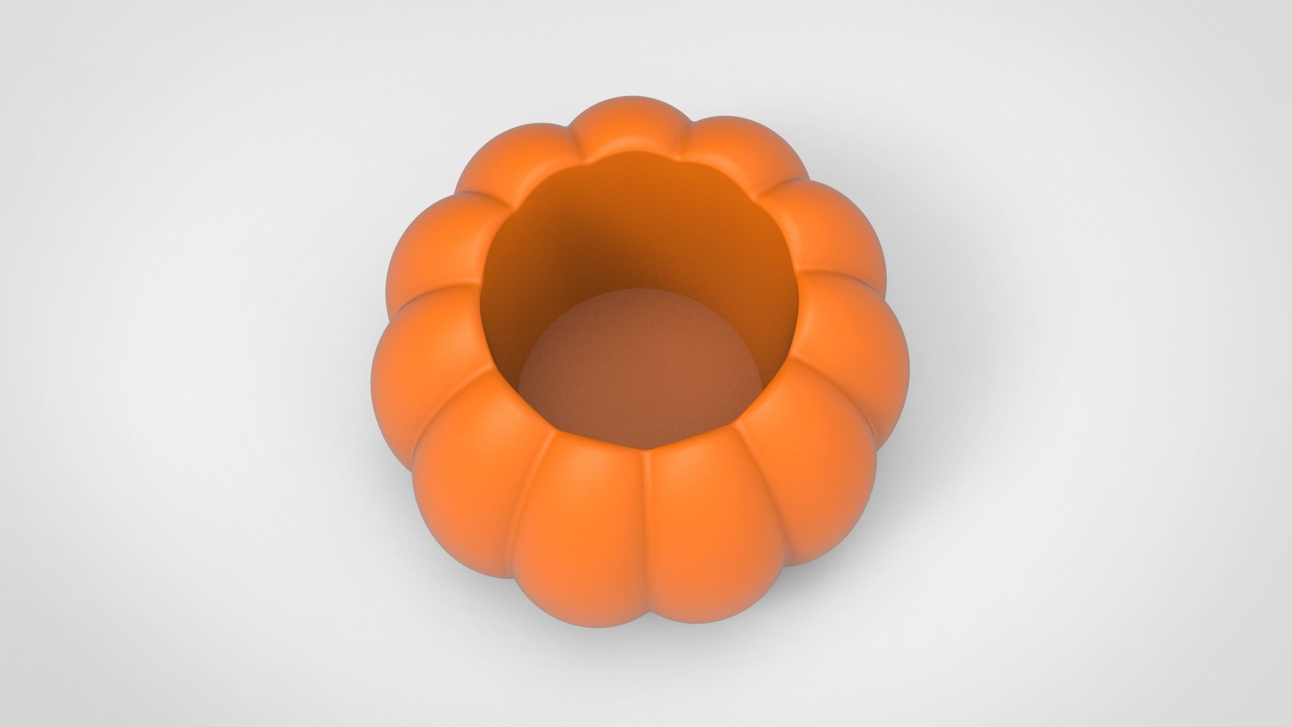 pumpkin pattern vase 3D print model_1