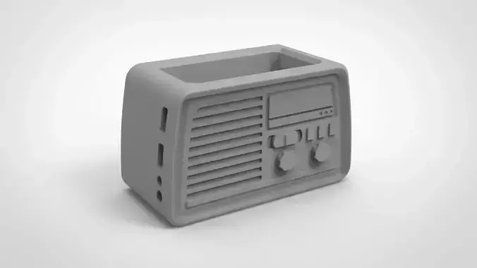 retro speaker pattern vase