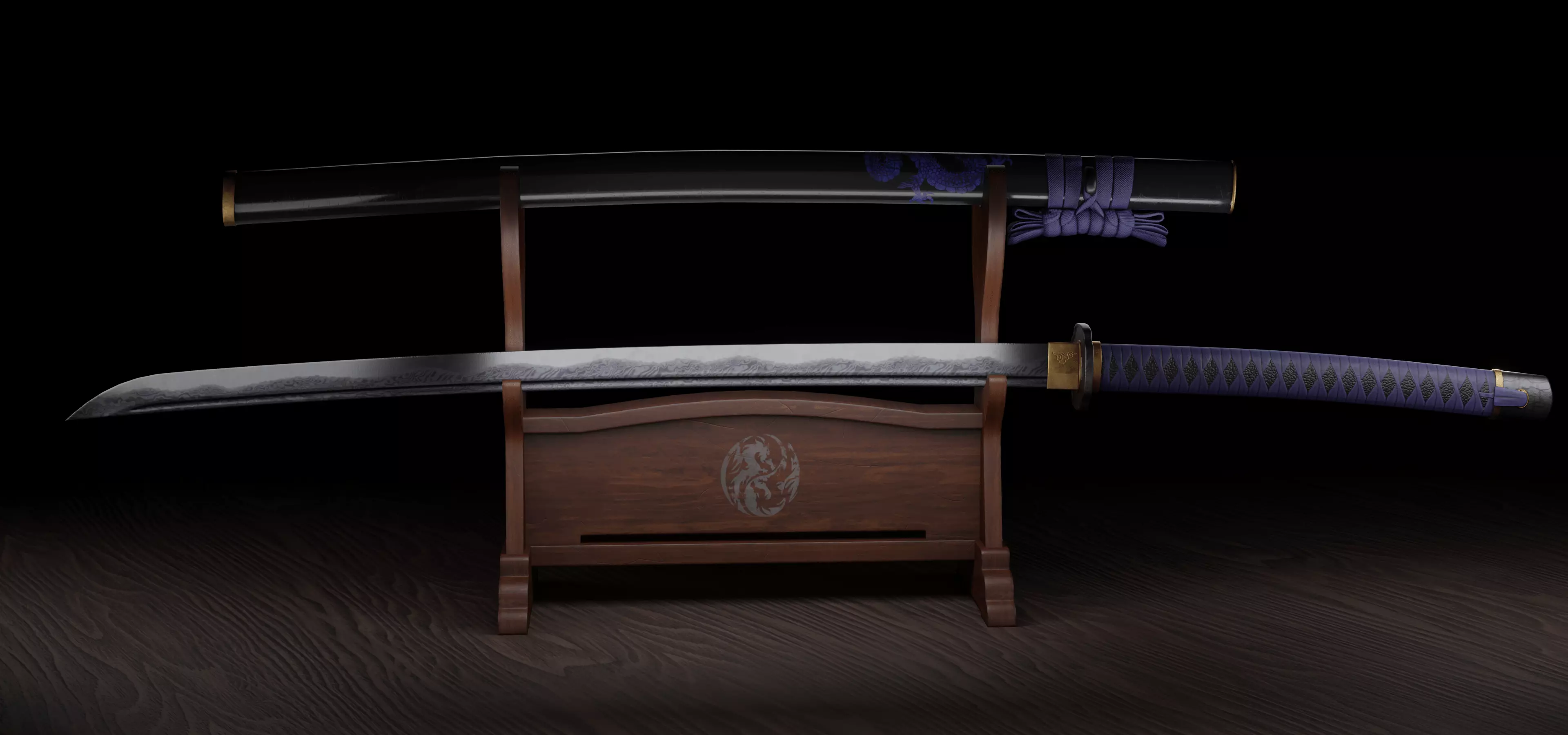 katana game-ready Low-poly 3D model