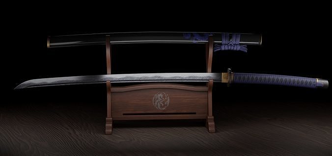 katana game-ready Low-poly 3D model