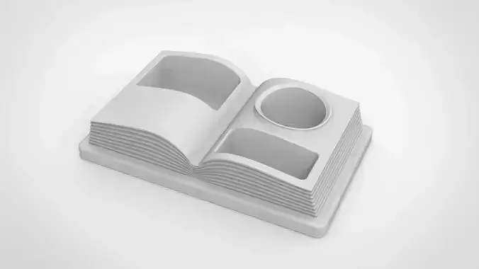 book open pattern vase