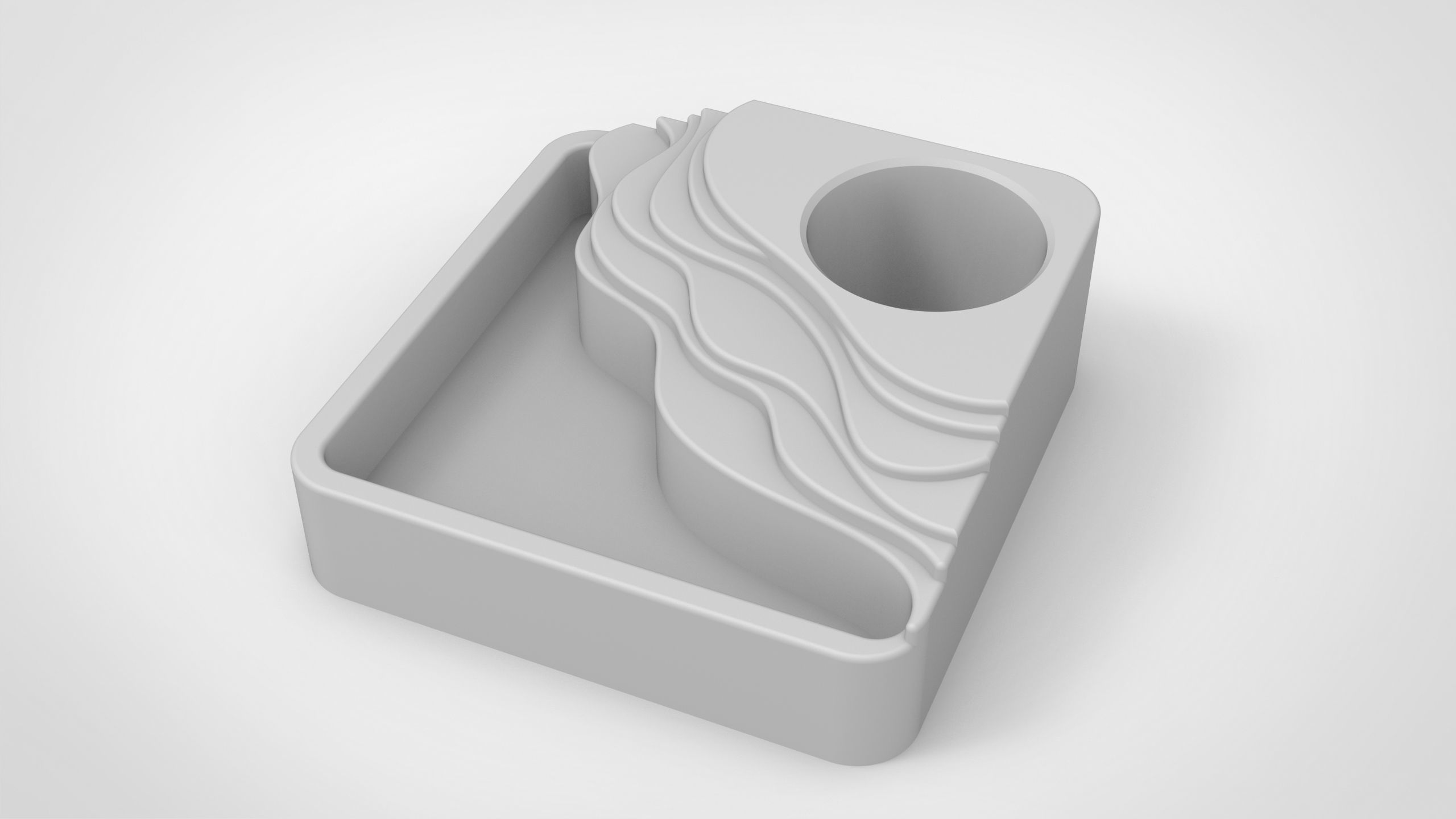terrain pattern vase 3D print model_1