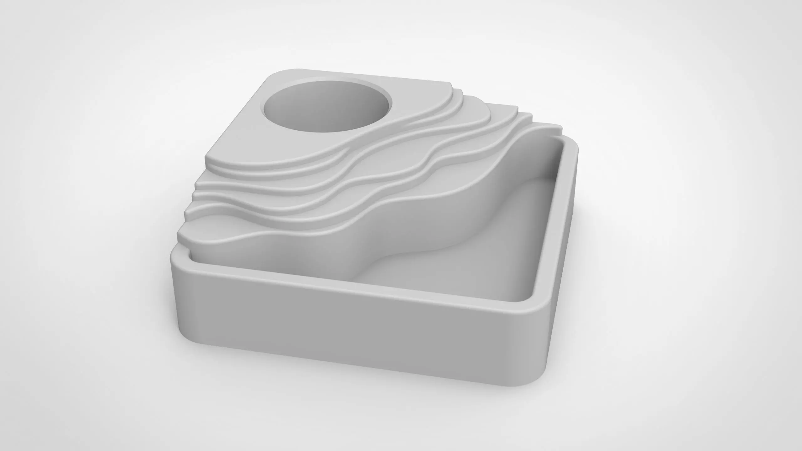 terrain pattern vase 3D print model_0