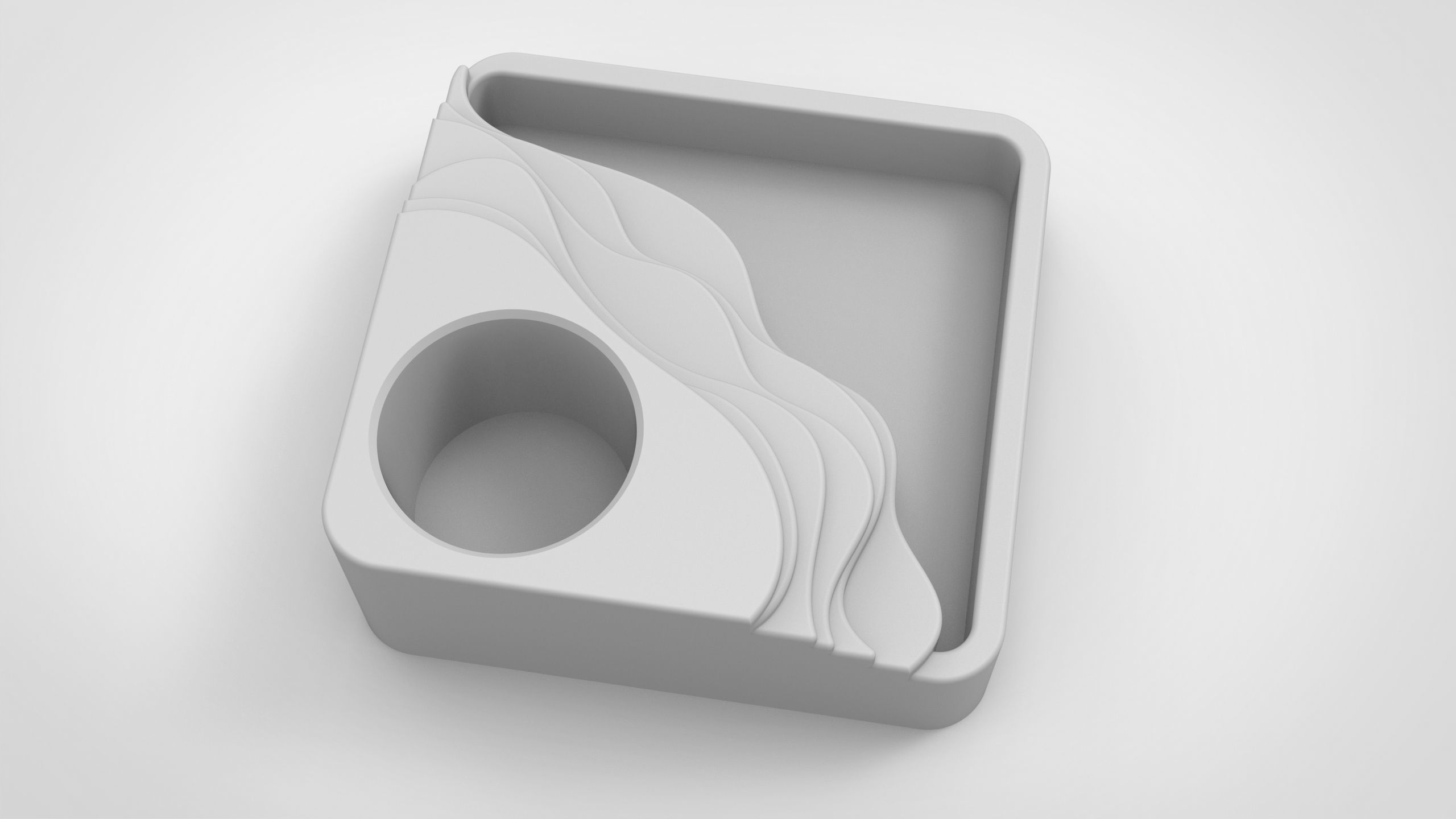 terrain pattern vase 3D print model_2