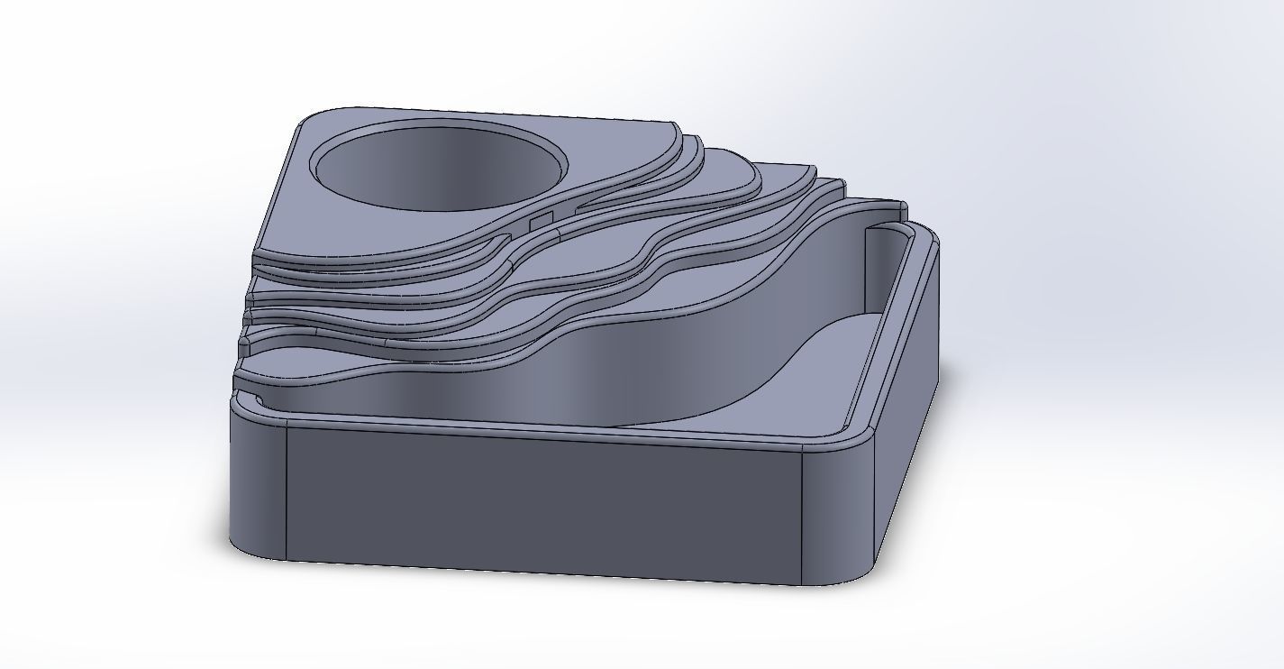 terrain pattern vase 3D print model_3