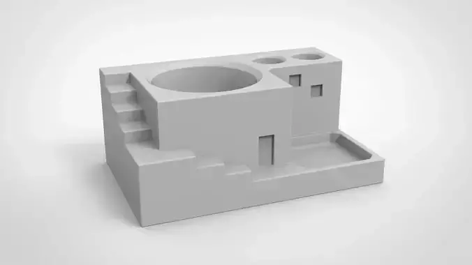 small stairs pattern vase