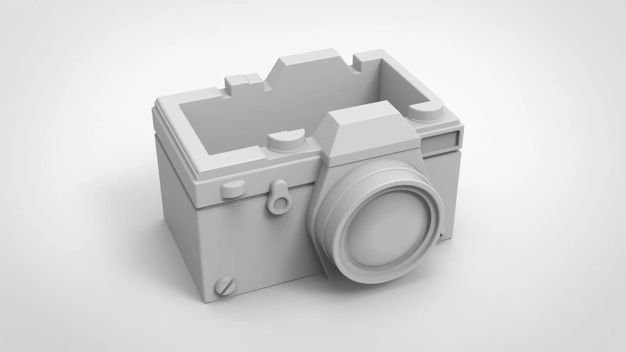 film camera pattern vase 3D print model_0