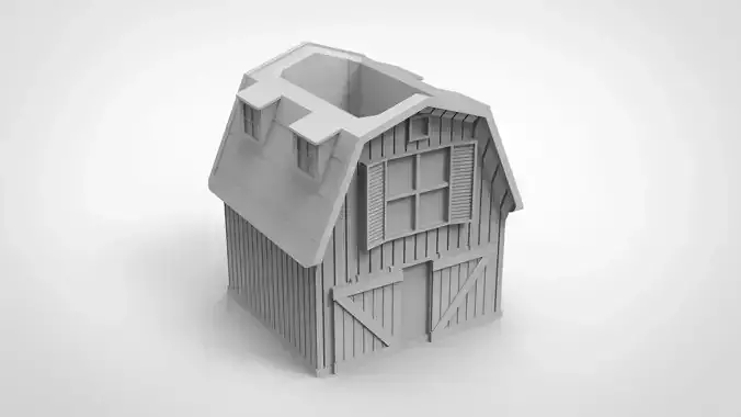 Retro European style barn pattern vase