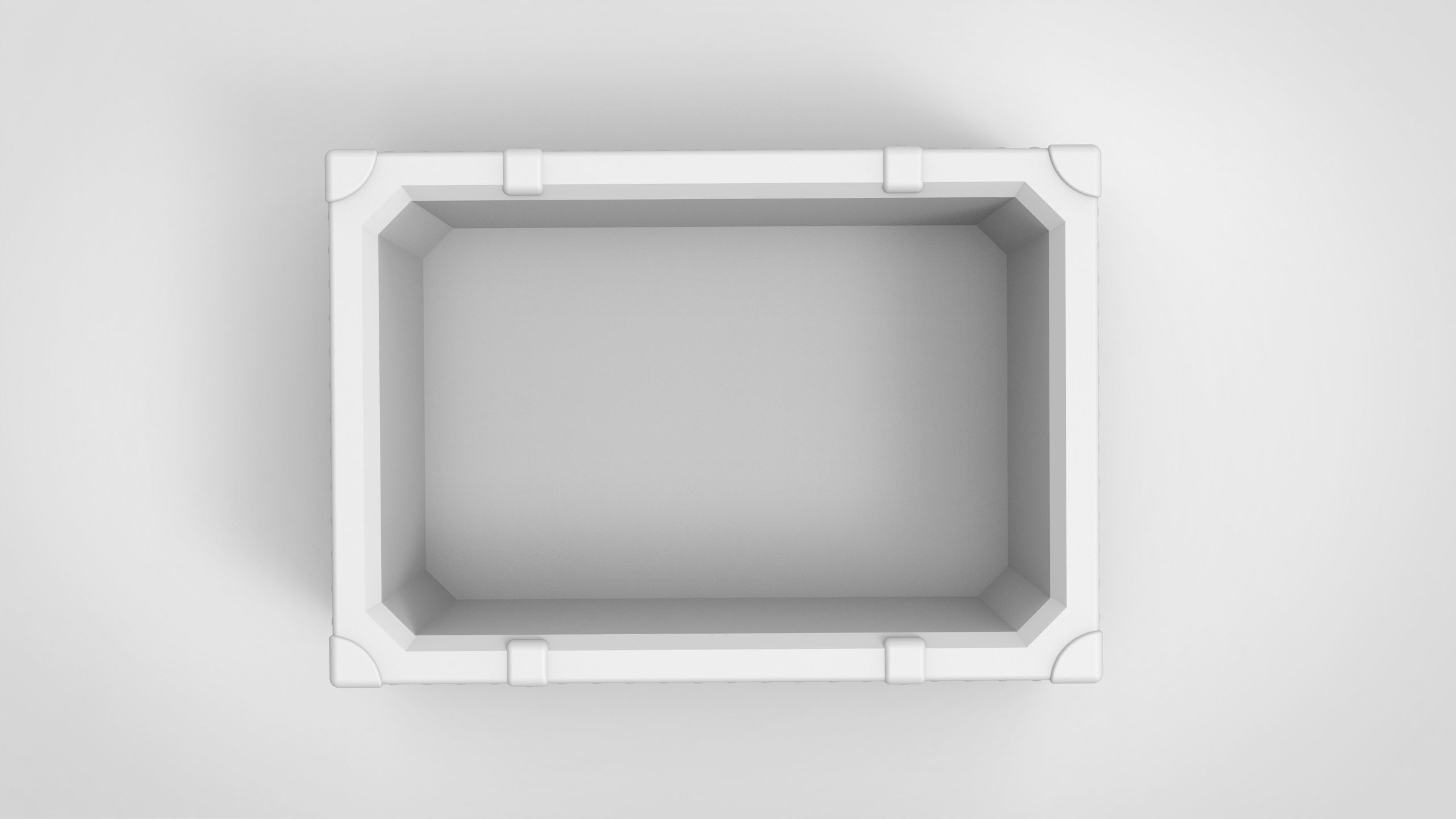 vintage leather suitcase pattern vase 3D print model_2