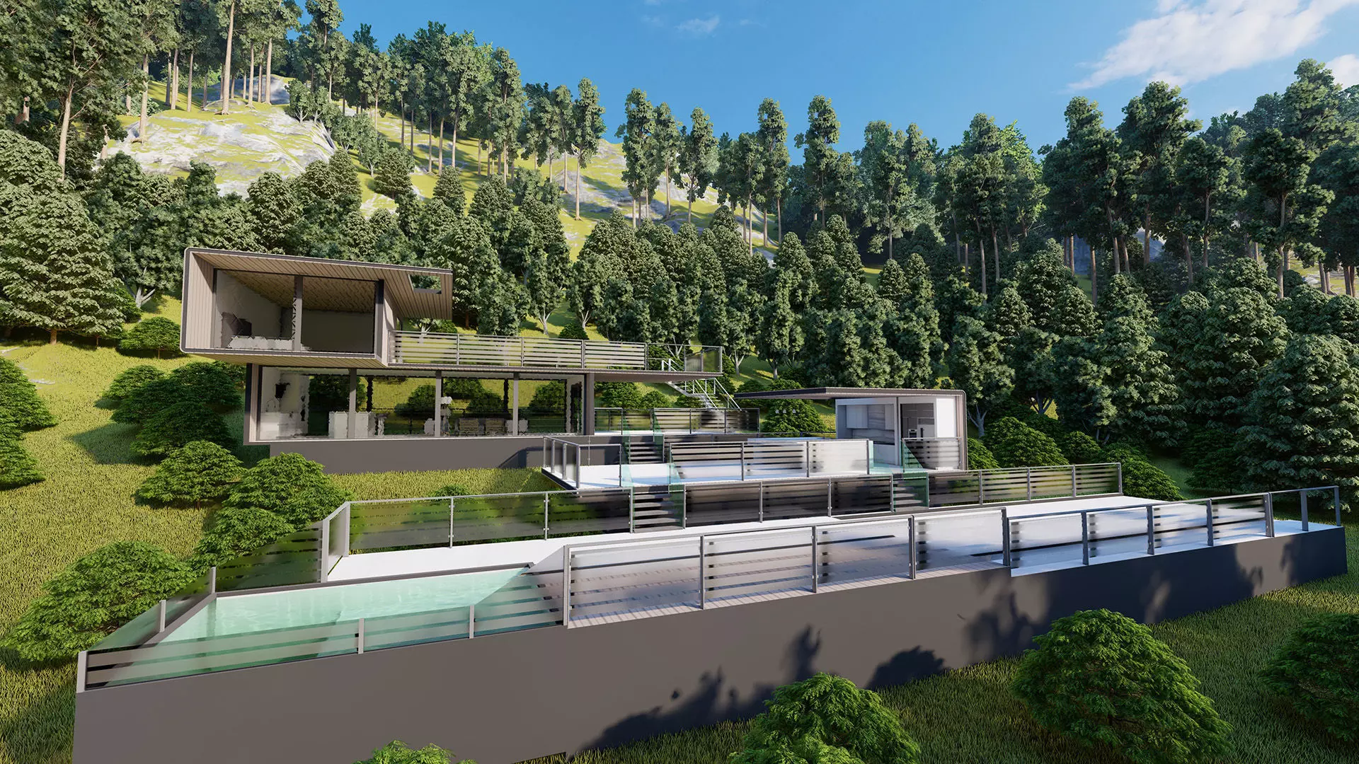 Casa Scene-villa-modern house 3D model