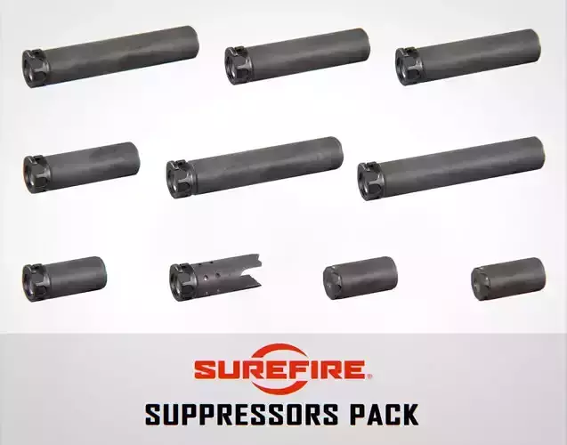 SureFire Suppressors Pack 3D Model Collection
