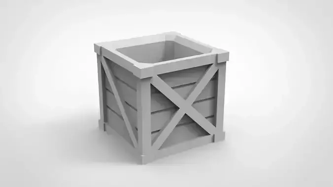 wooden box pattern vase