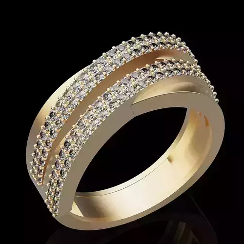 Lux ring silver gold sterling printable jewelry 3D model