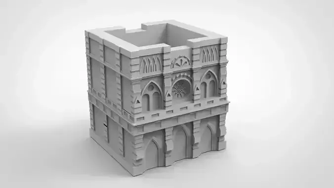 European retro church pattern vase